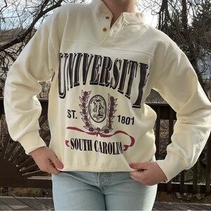 Cream Boxy Long Sleeve Sweatshirt